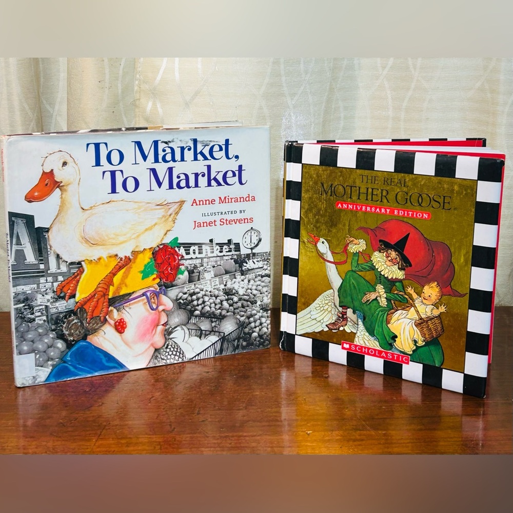 Mother Goose & To Market to Market Children’s Illustrated Books